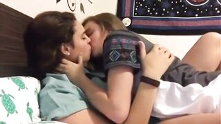Passionate Kissing Two Hot Lesbians in a Sensual Homemade Video