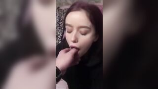 Horny Girl Sucks Fingers like it's a Dick