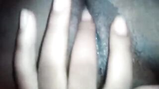 Horny Jamaican Chick Rubbing and Fingering Her Squishy Pussy